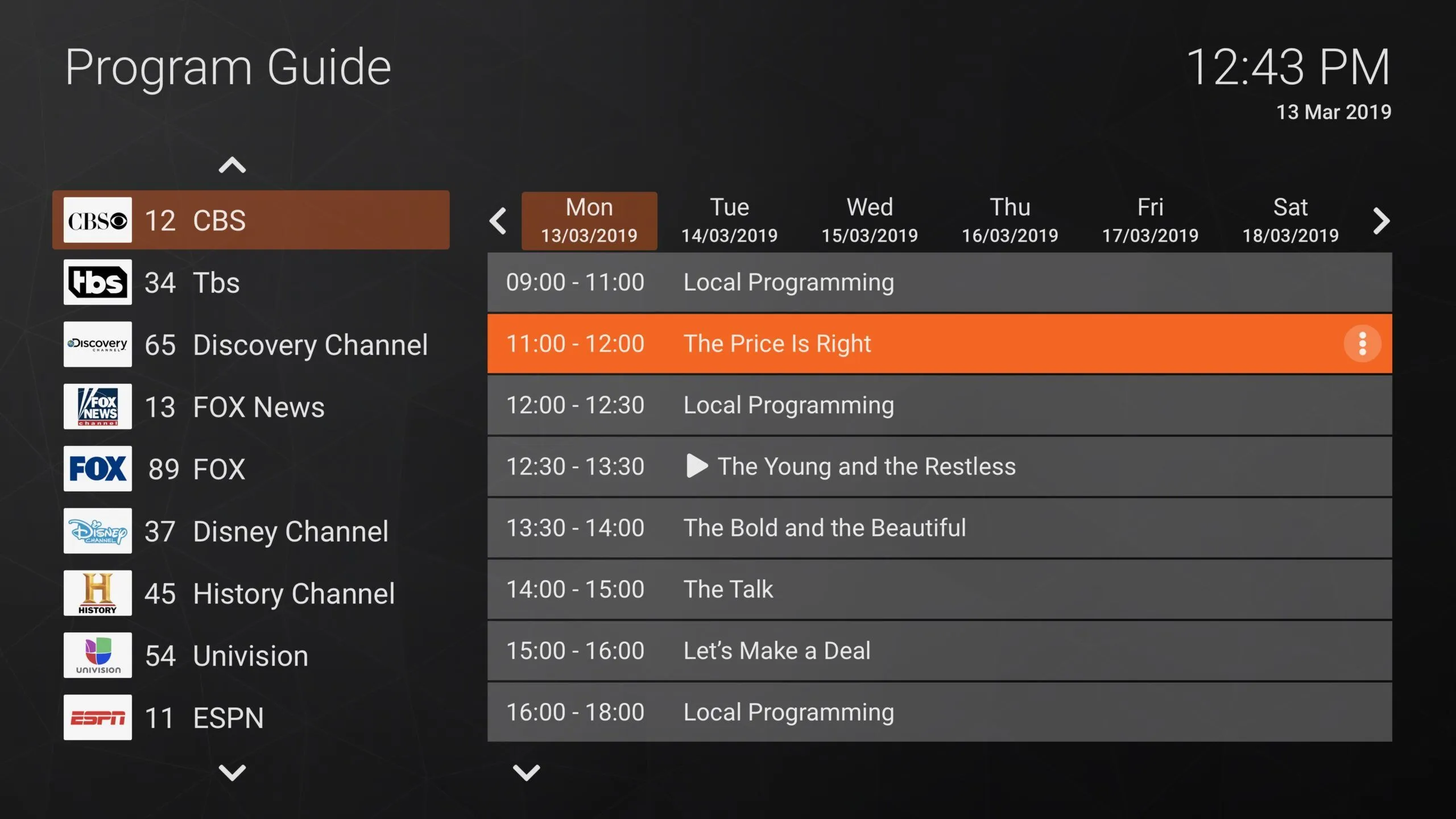 Installer EPG sur IPTV
